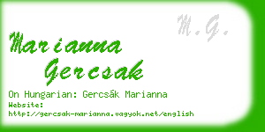 marianna gercsak business card